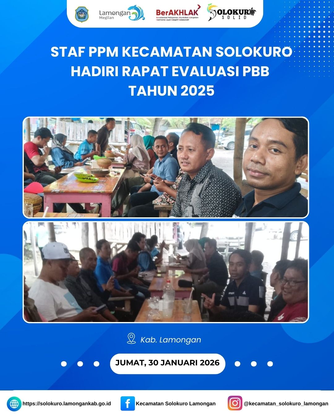 Foto: STAF PPM KECAMATAN SOLOKURO HADIRI RAPAT EVALUASI PBB TAHUN 2025