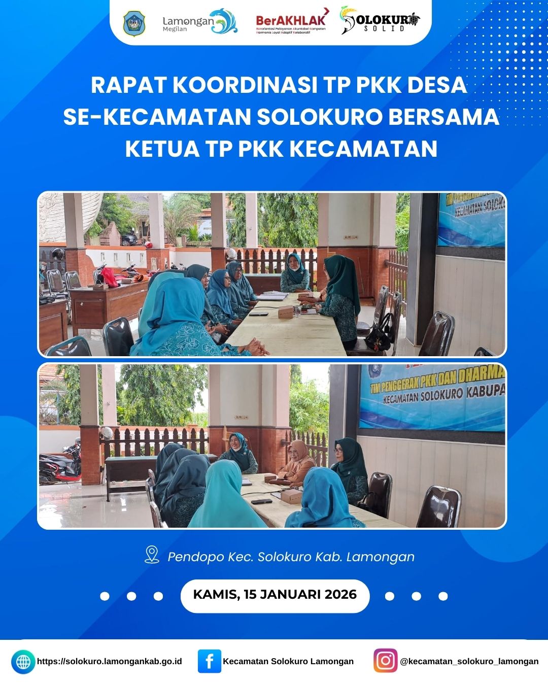 Foto: RAPAT KOORDINASI TP PKK DESA SE-KECAMATAN SOLOKURO BERSAMA KETUA TP PKK KECAMATAN