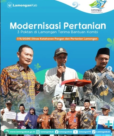 Foto: MODERNISASI PERTANIAN 3 POKTAN DI LAMONGAN TERIMA BANTUAN KOMBI