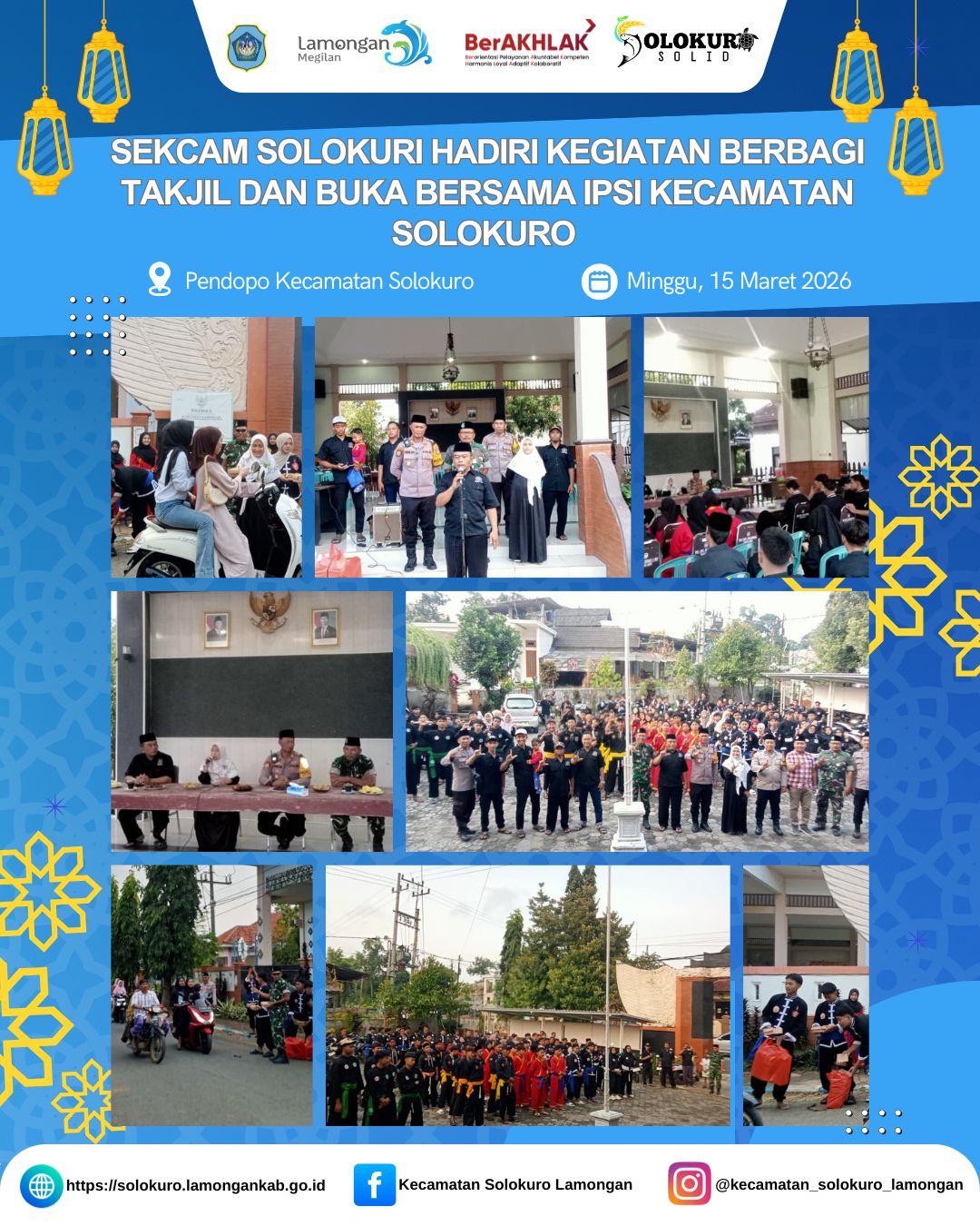 Foto: SEKCAM SOLOKURO HADIRI KEGIATAN BERBAGI TAKJIL DAN BUKA BERSAMA IPSI KECAMATAN SOLOKURO