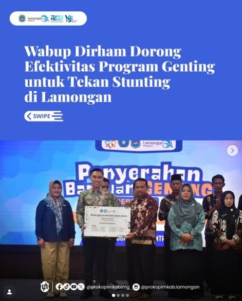 Wabup Dirham Dorong Efektivitas Program Genting untuk Tekan Stunting di Lamongan
