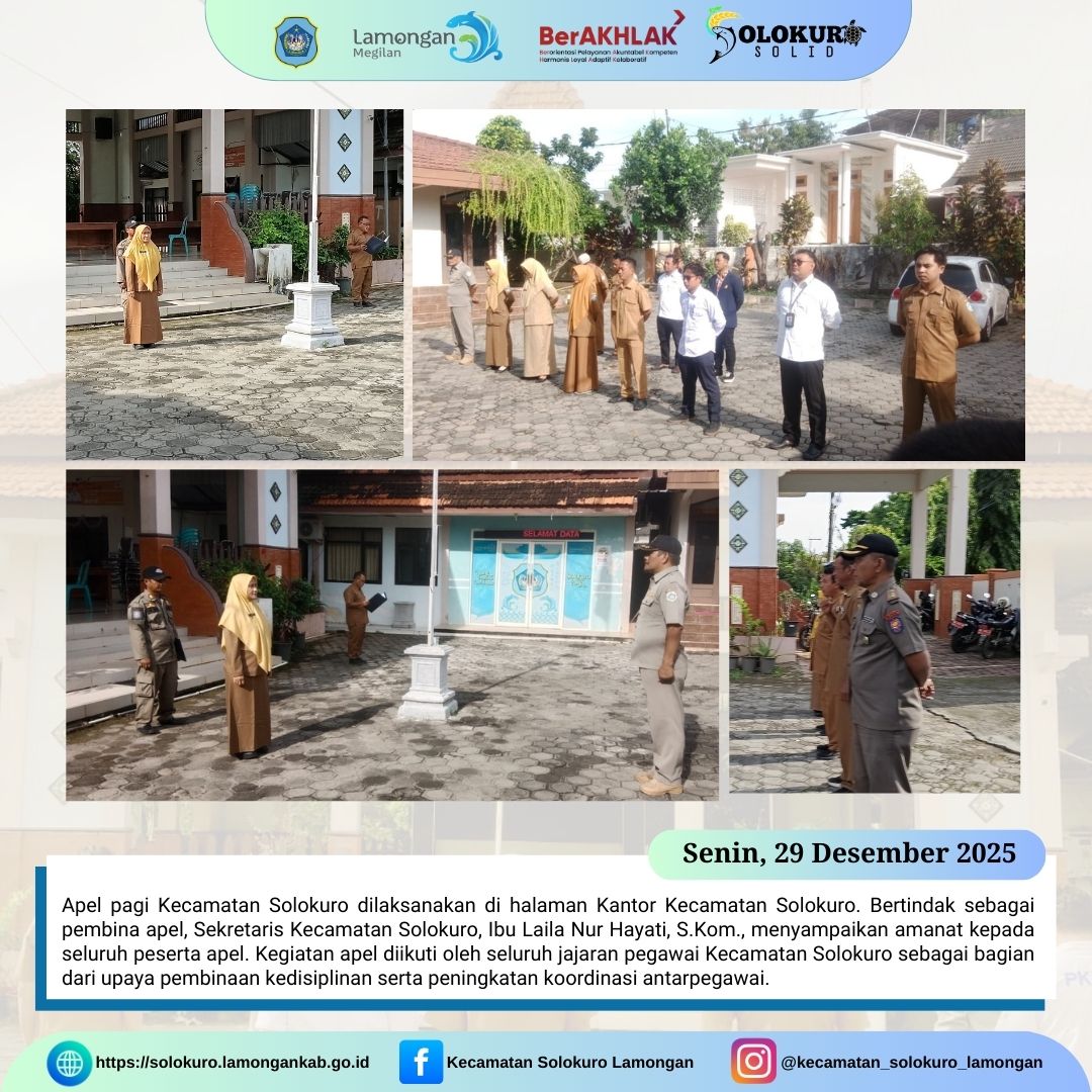 Foto: APEL PAGI PEGAWAI KECAMATAN SOLOKURO SENIN, 29 DESEMBER 2025