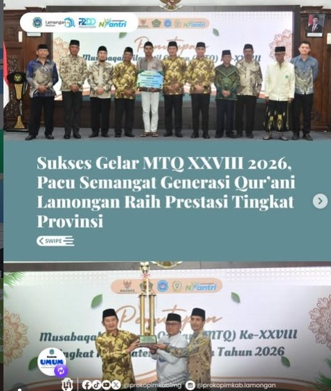 Foto: Sukses Gelar MTQ XXVIII 2026, Pacu Semangat Generasi Qur’ani Lamongan Raih Prestasi Tingkat Provinsi