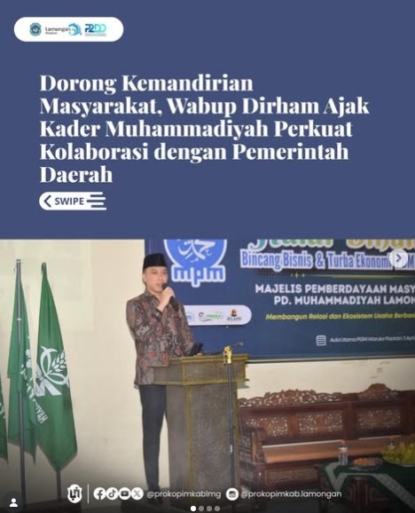 Foto: Dorong Kemandirian Masyarakat, Wabup Dirham Ajak Kader Muhammadiyah Perkuat Kolaborasi dengan Pemerintah Daerah