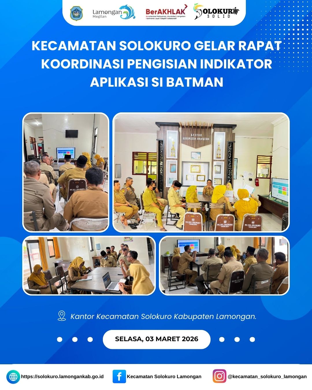 Foto: KECAMATAN SOLOKURO GELAR RAPAT KOORDINASI PENGISIAN INDIKATOR APLIKASI SI BATMAN