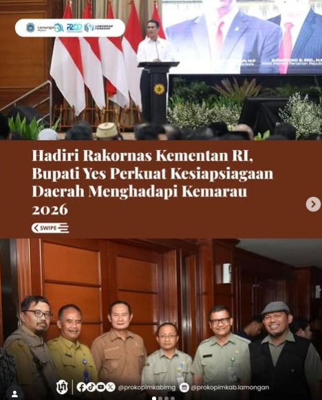 Foto: Hadiri Rakornas Kementan RI, Bupati Yes Perkuat Kesiapsiagaan Daerah Menghadapi Kemarau 2026