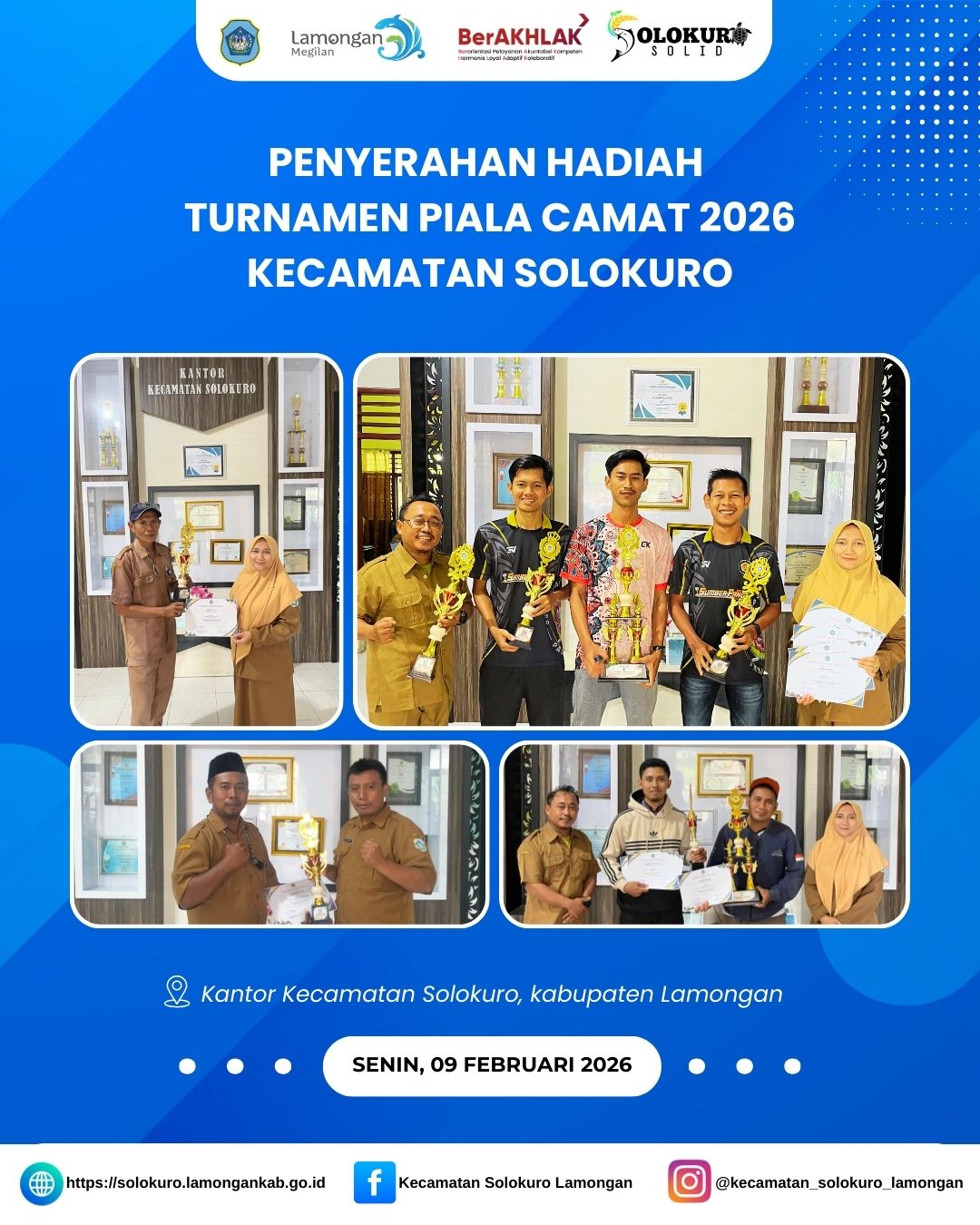 Foto: PENYERAHAN HADIAH TURNAMEN PIALA CAMAT 2026 KECAMATAN SOLOKURO