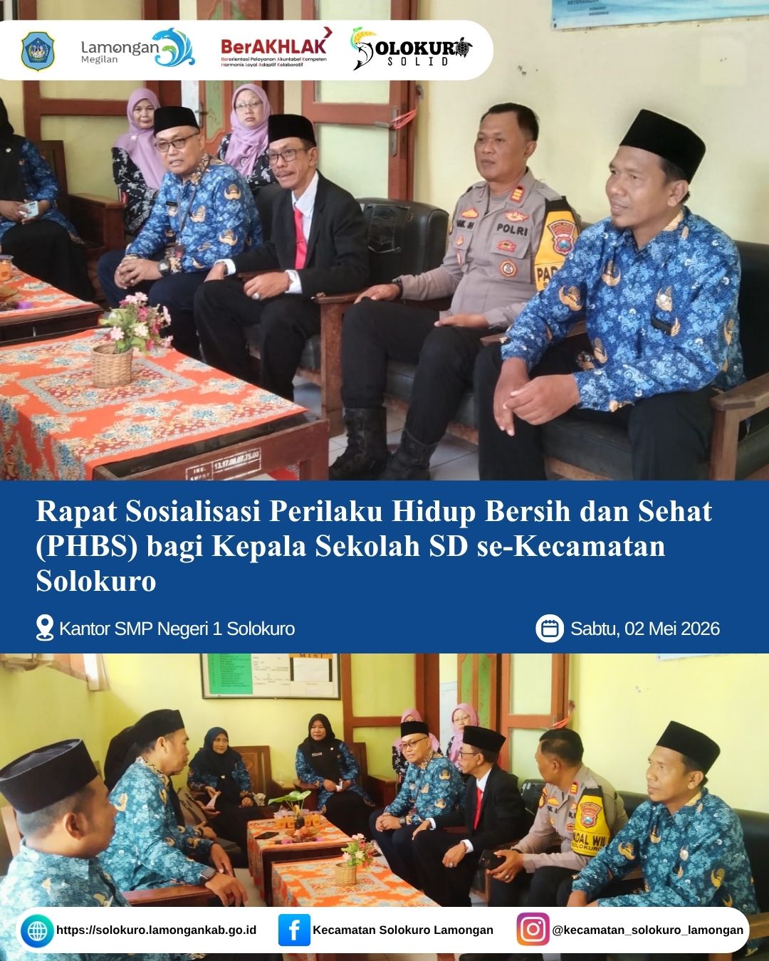 Foto: RAPAT SOSIALISASI PHBS KEPALA SEKOLAH SD SE-KECAMATAN SOLOKURO DALAM RANGKA PERSIAPAN LOMBA TAHUN 2026