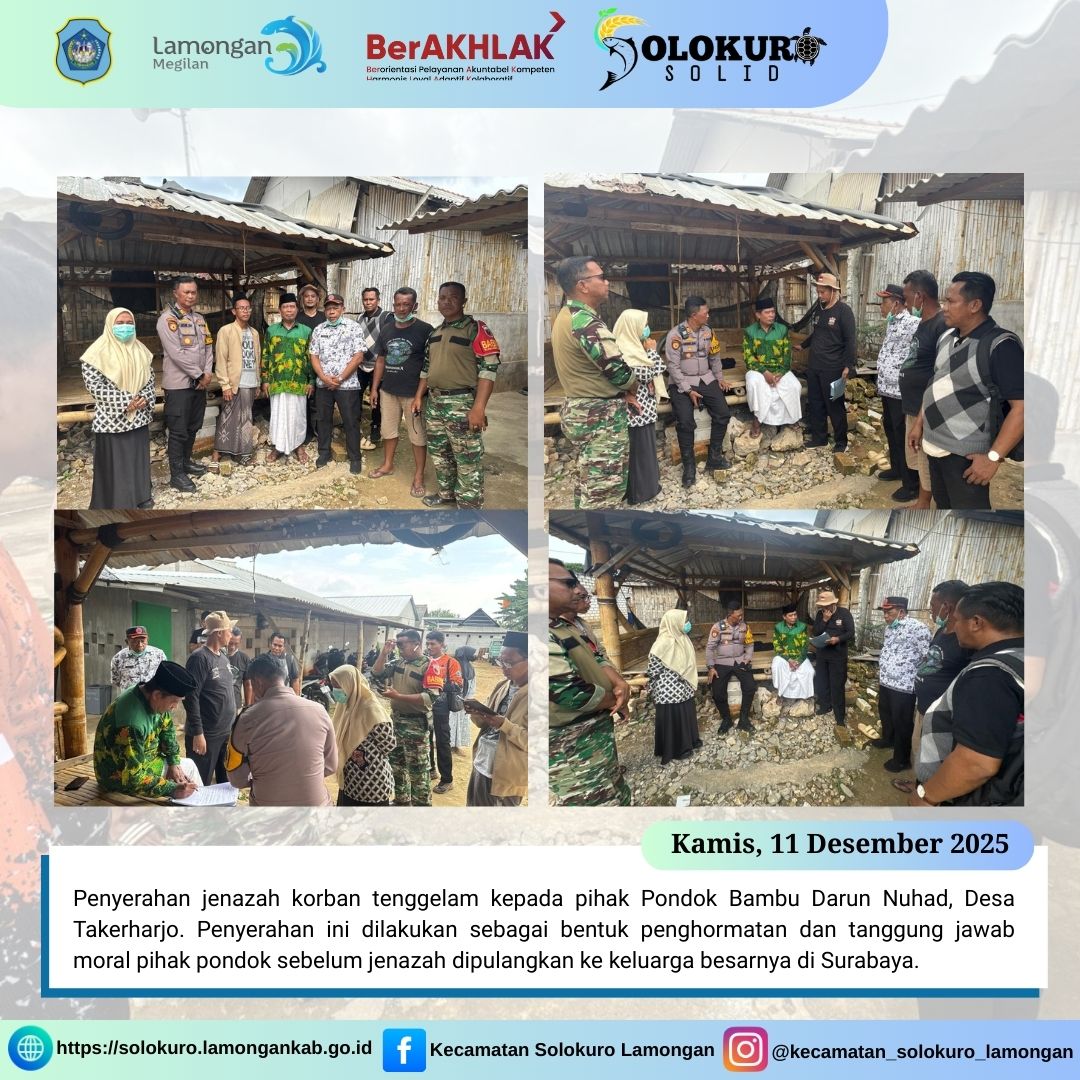 PENYERAHAN JENAZAH KORBAN KE PONDOK BAMBU DARUN NUHAD SEBELUM DIPULANGKAN KE KELUARGA
