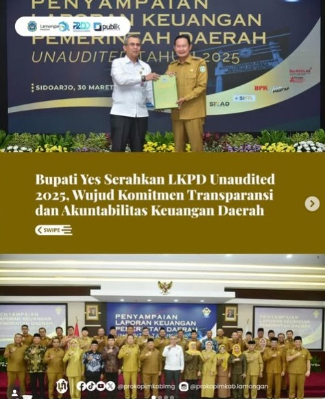 Foto: Bupati Yes Serahkan LKPD Unaudited 2025, Wujud Komitmen Transparansi dan Akuntabilitas Keuangan Daerah