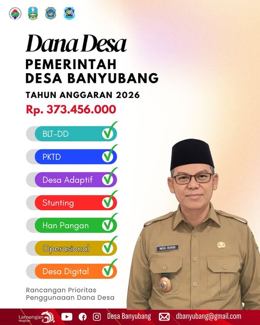 Foto: RENCANA PENGGUNAAN DANA DESA TAHUN ANGGARAN 2026 DESA BANYUBANG