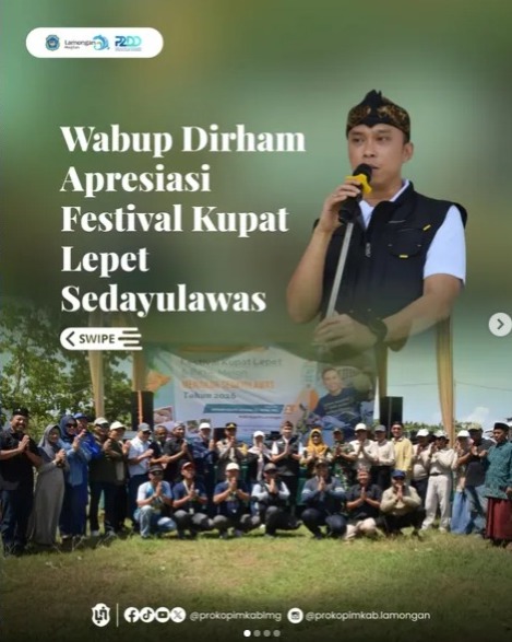 Foto: Wabup Dirham Apresiasi Festival Kupat Lepet Sedayulawas