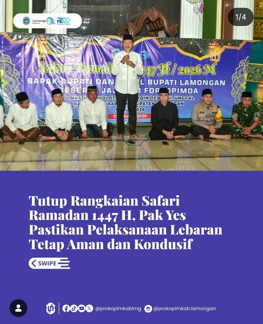 Foto: Tutup Rangkaian Safari Ramadan 1447H, Pak Yes Pastikan Pelaksanaan Lebaran Tetap Aman dan Kondusif