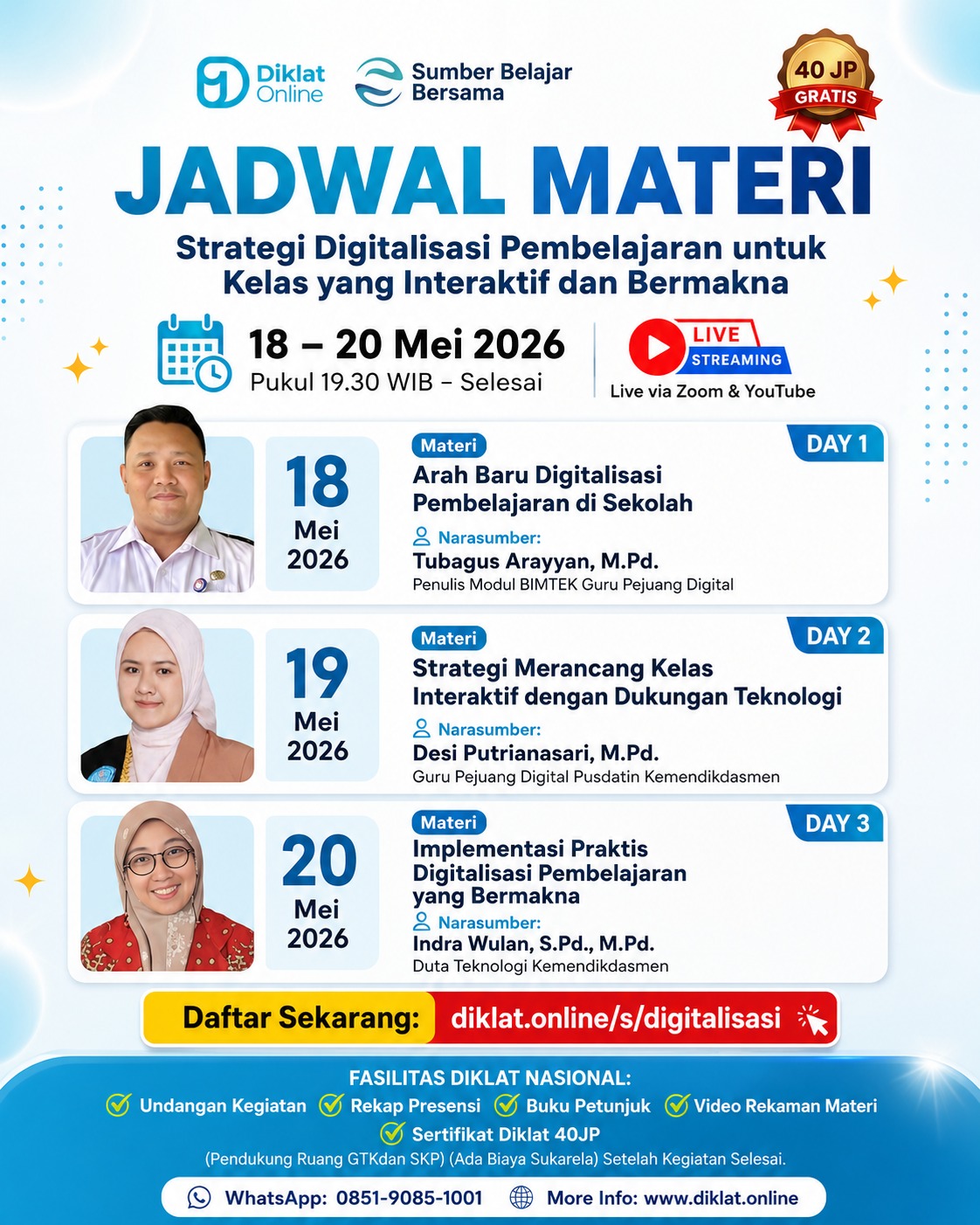 Foto: Diklat Nasional Digitalisasi Pembelajaran