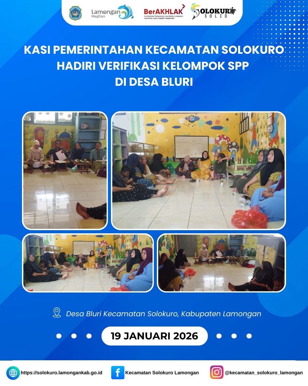 Foto: KASI PEMERINTAHAN KECAMATAN SOLOKURO HADIRI VERIFIKASI KELOMPOK SPP DI DESA BLURI