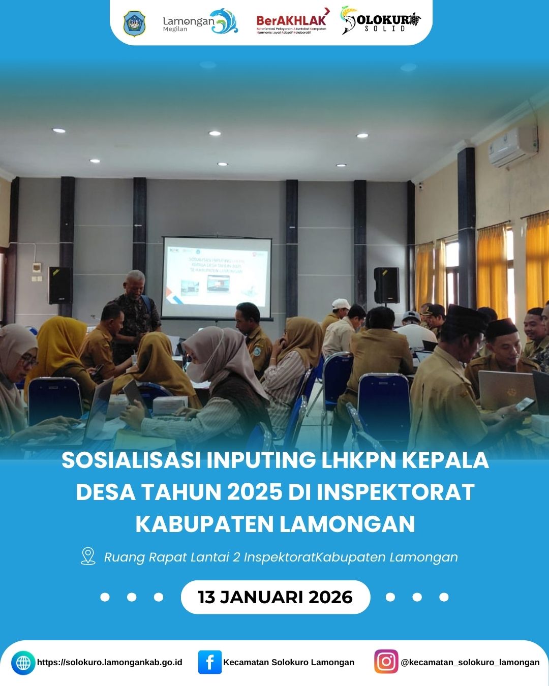 Foto: SOSIALISASI INPUTING LHKPN KEPALA DESA TAHUN 2025 DI INSPEKTORAT KABUPATEN LAMONGAN