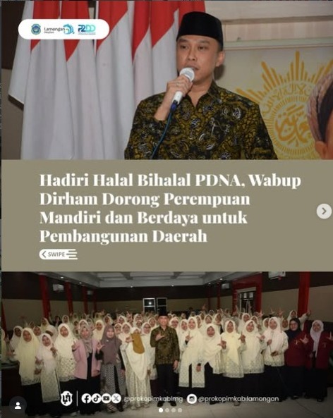 Foto: Hadiri Halal Bihalal PDNA, Wabup Dirham Dorong Perempuan Mandiri dan Berdaya untuk Pembangunan Daerah