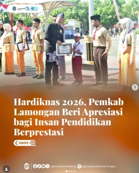 Foto: HARDIKNAS 2026 PEMKAB LAMONGAN BERIAPRESIASI BAGI INSAN PENDIDKAN BERPRESTASI