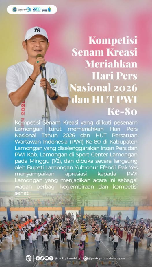 Foto: KOMPETISI SENAM KREASI MERIAHKAN HARI PERS NASIONAL 2026