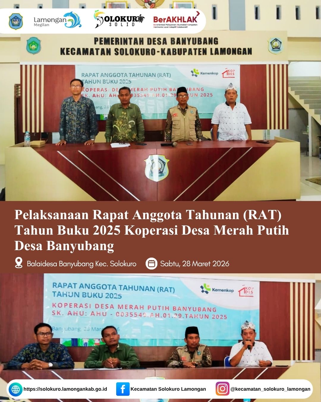 Foto: PELAKSANAAN RAPAT ANGGOTA TAHUNAN (RAT) TAHUN BUKU 2025 KOPERASI DESA MERAH PUTIH DESA BANYUBANG