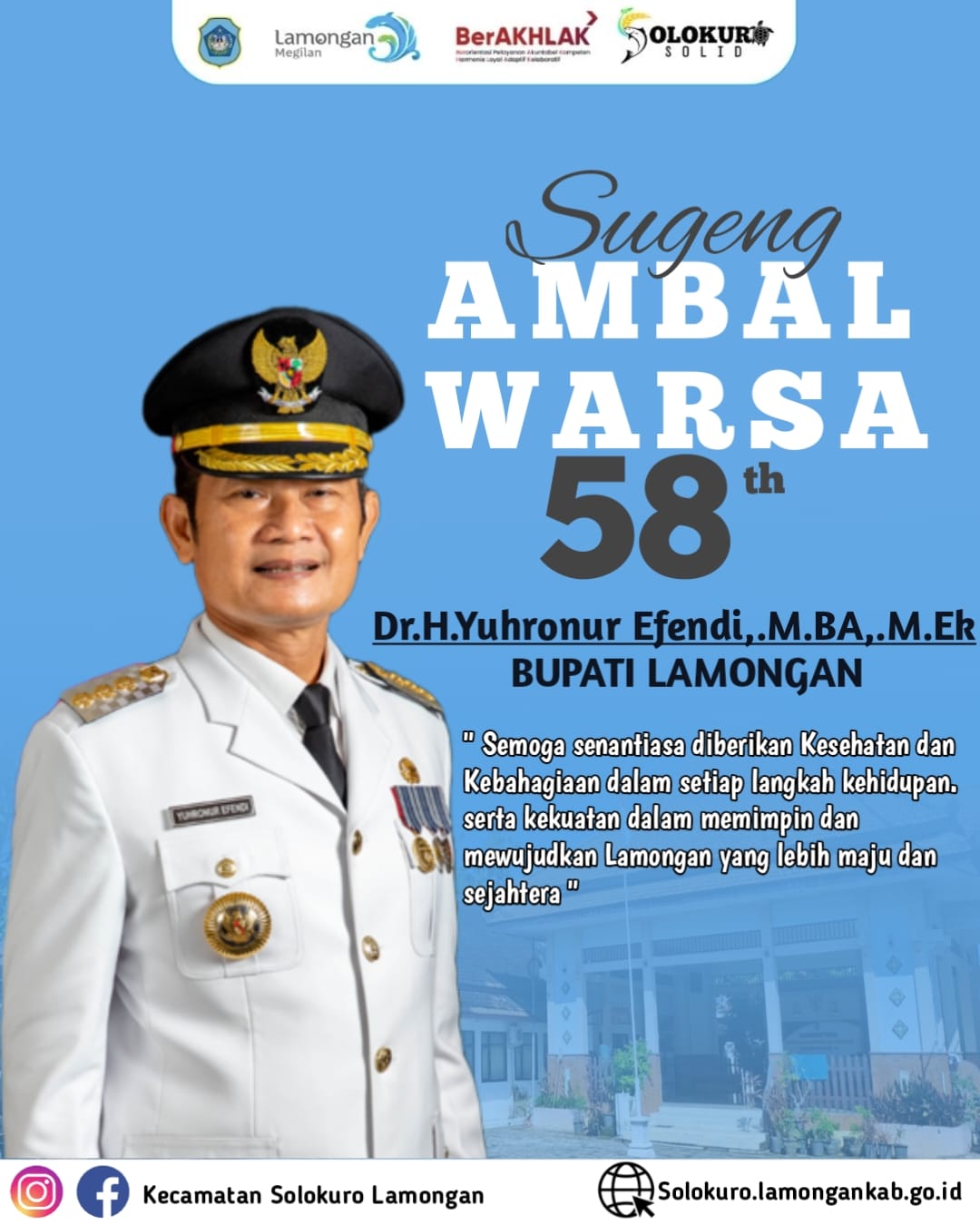 Foto: SELAMAT ULTAH KE 58 PAK BUPATI YES