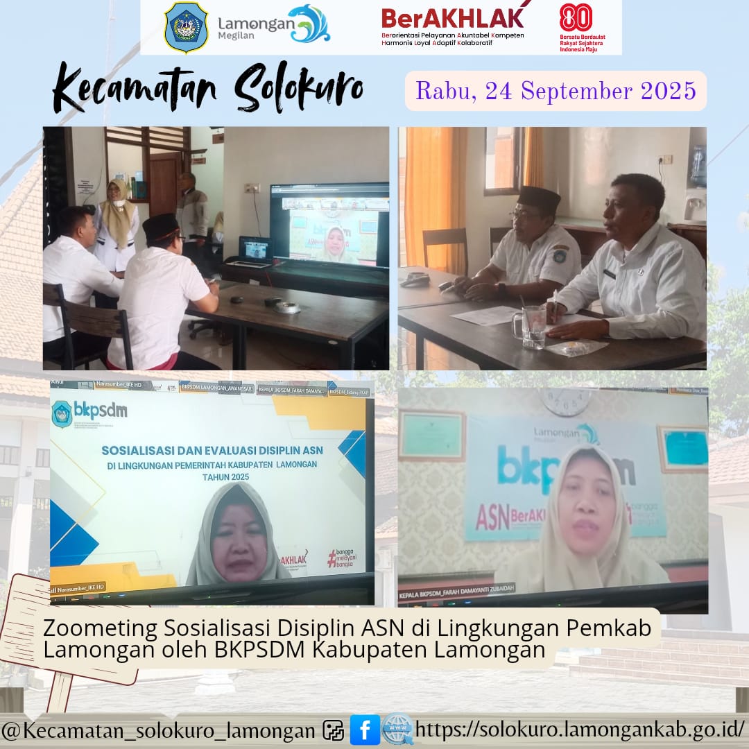 Foto: SOSILISASI DISIPLIN ASN DI LINGKUNGAN PEMKAB LAMONGAN OLEH BKPSDM KABUPATEN LAMONGAN