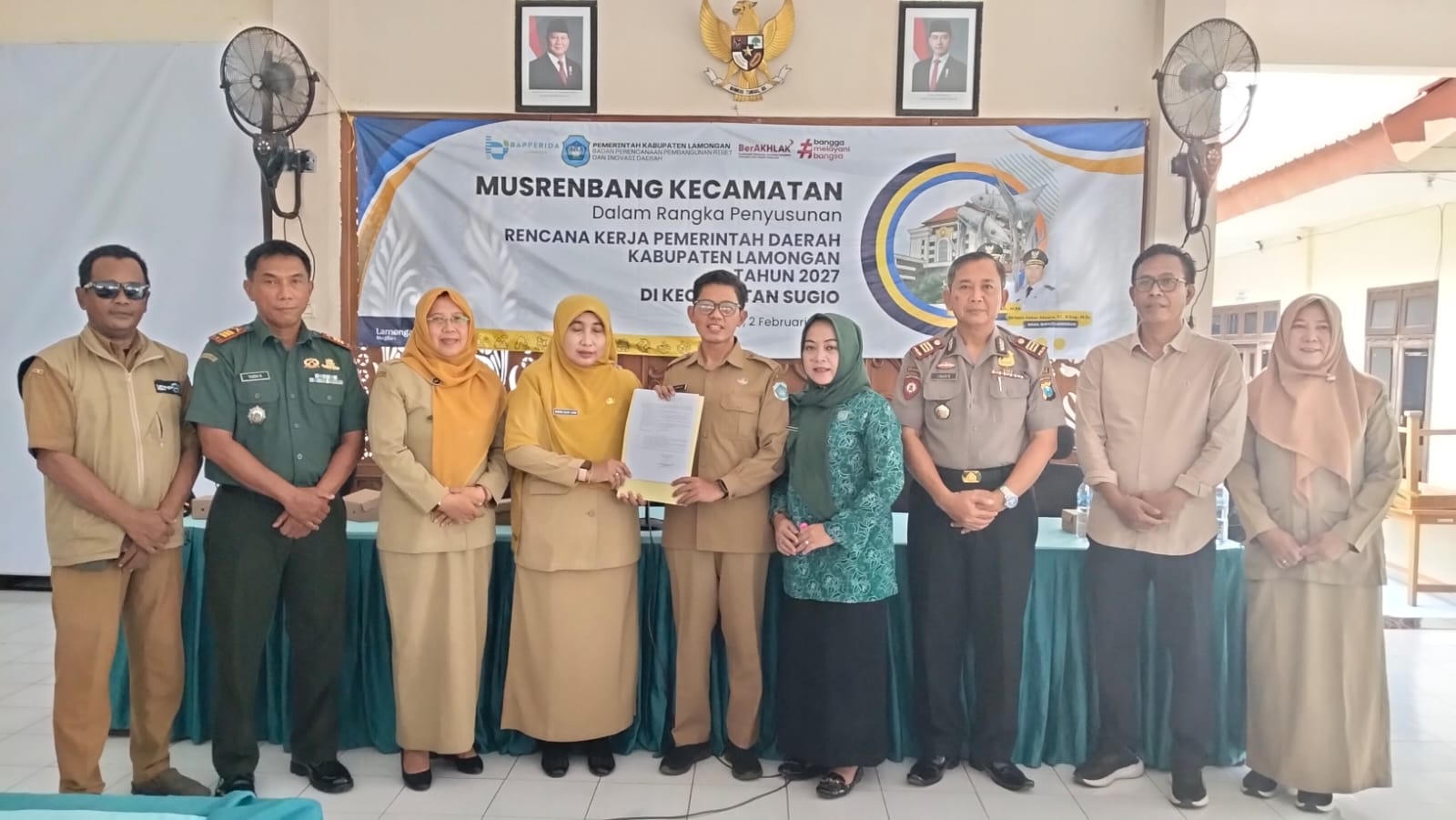 Foto: Penandatanganan Berita Acara Kesepakatan Hasil Musrenbangkec