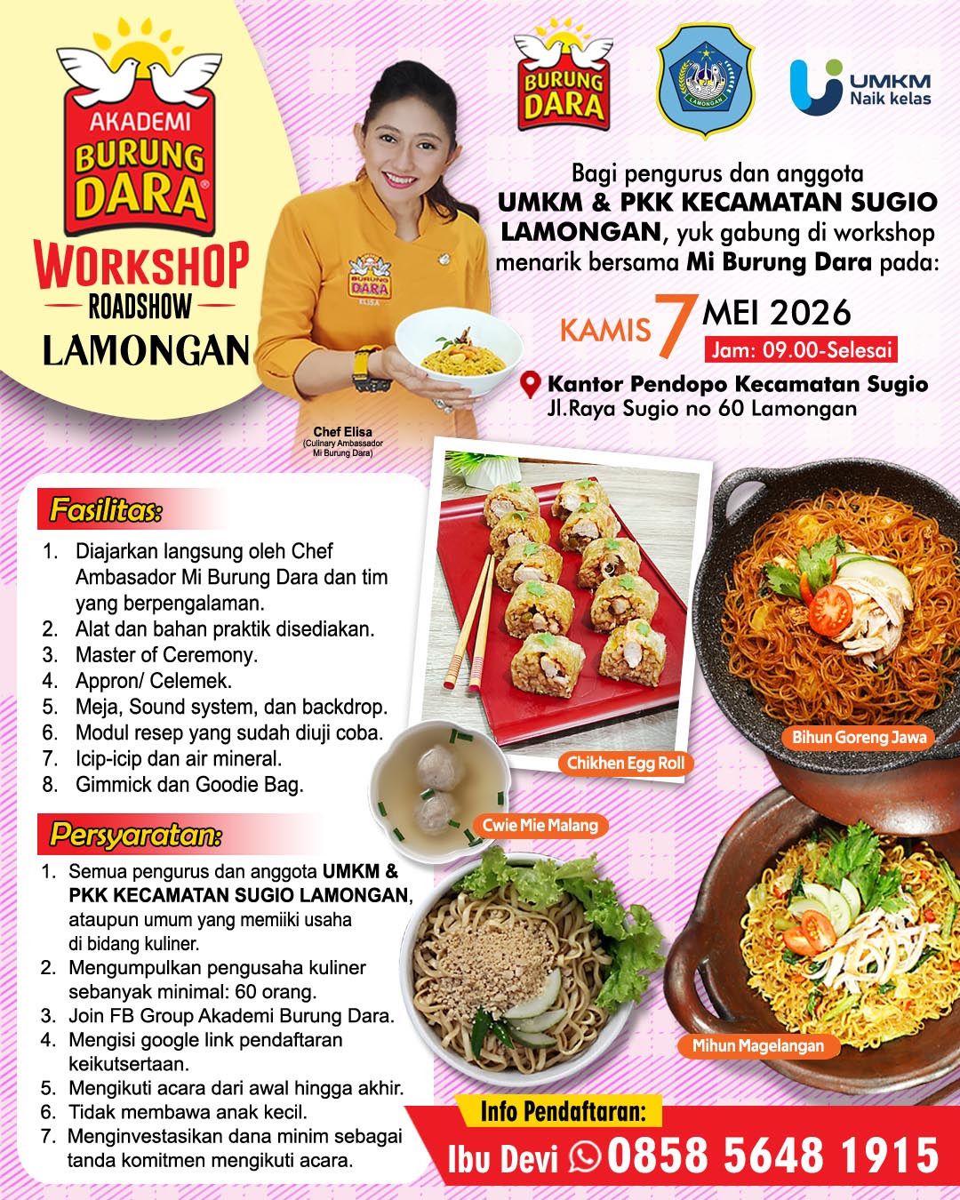 Foto: Yuk Ikuti Lomba Kreasi Mie Burung Dara Bersama TP-PKK Kecamatan Sugio