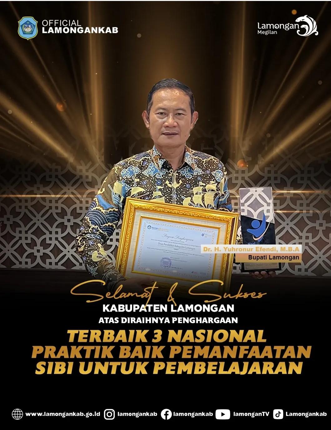 Foto: Lamongan Raih Terbaik Ketiga Nasional Pemanfaatan SIBI