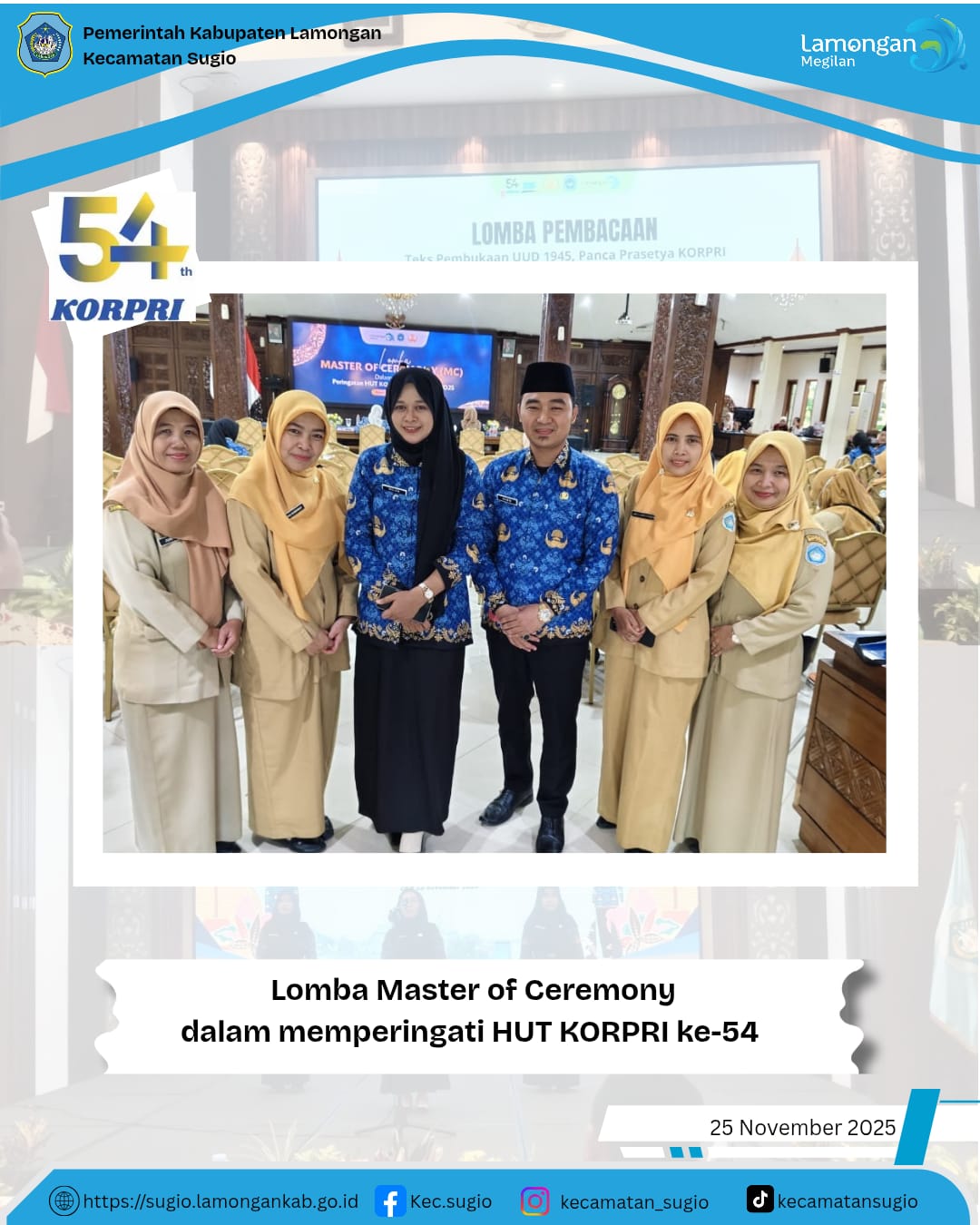 Foto: Lomba Master of Ceremony Peringatah HUT KORPRI ke-54