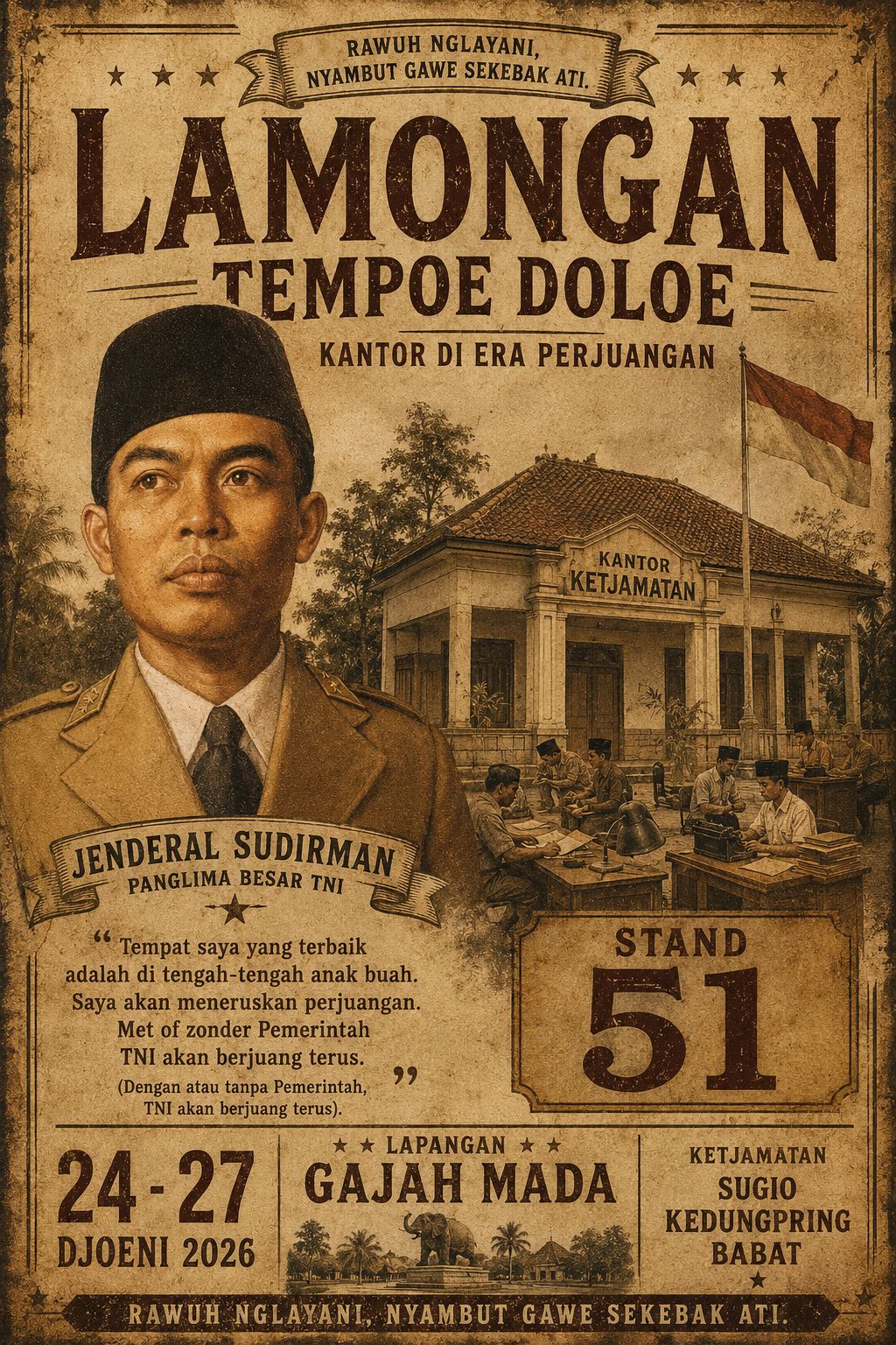 Foto: Yuk Kunjungi Stand Kecamatan Sugio di Event Lamongan Tempo Doeloe 2026