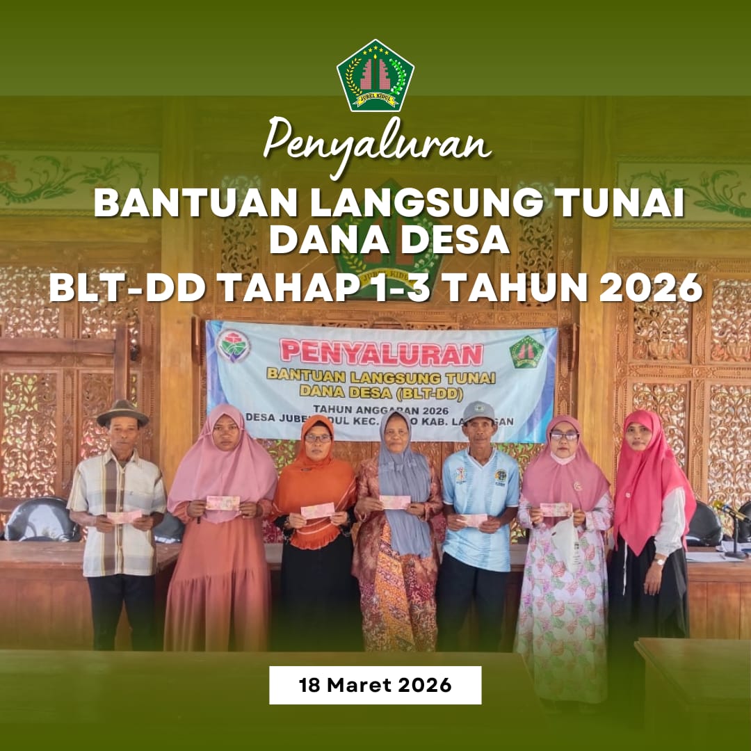 Foto: Penyaluran BLT-DD Tribulan I Desa Jubelkidul