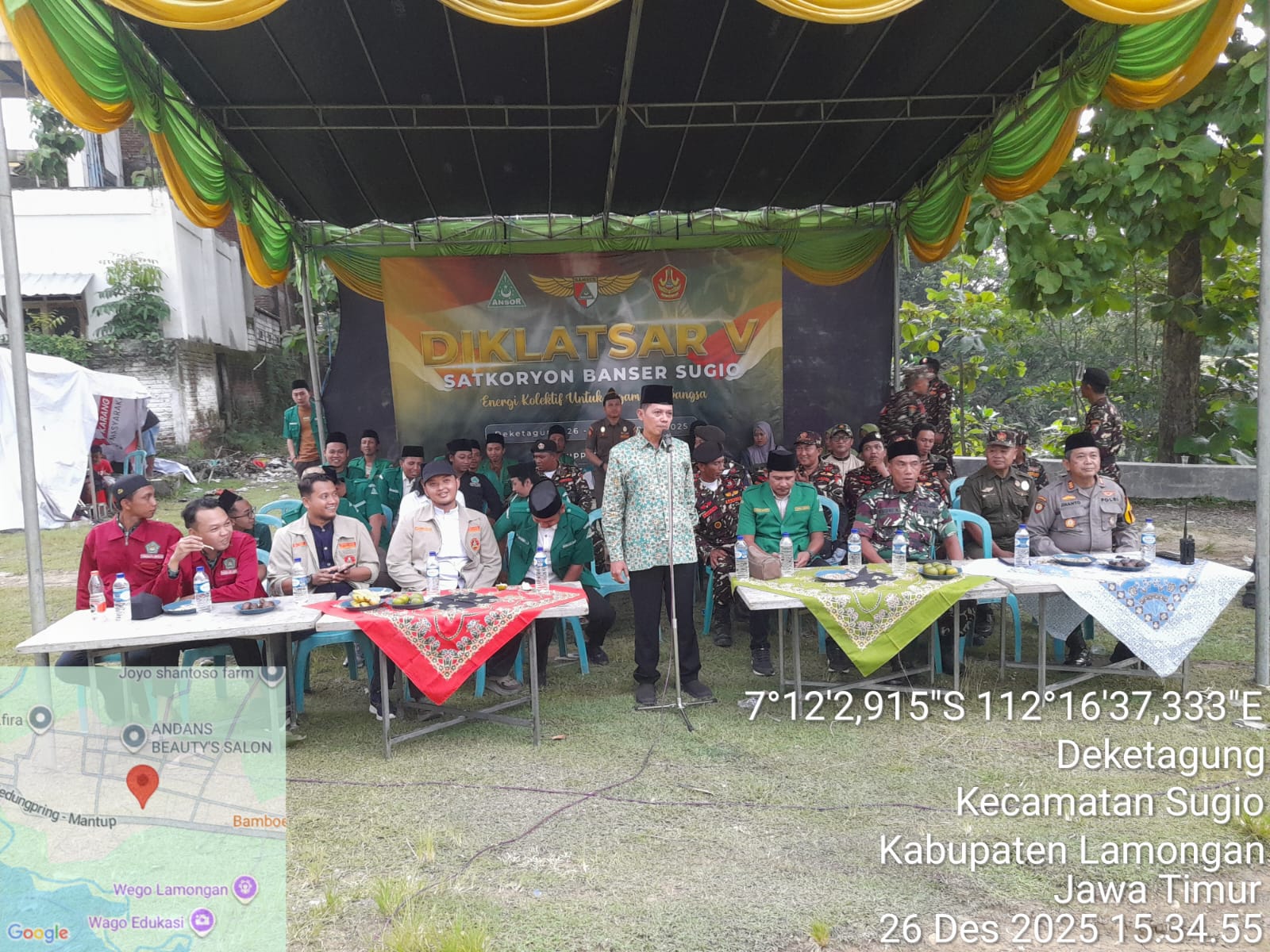 Foto: Camat Sugio membuka Diklatsar BANSER V