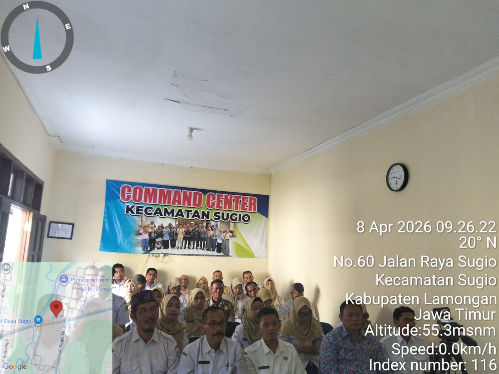 Camat Sugio Ikuti Leader’s Brief via daring melalui aplikasi Zoom Meeting