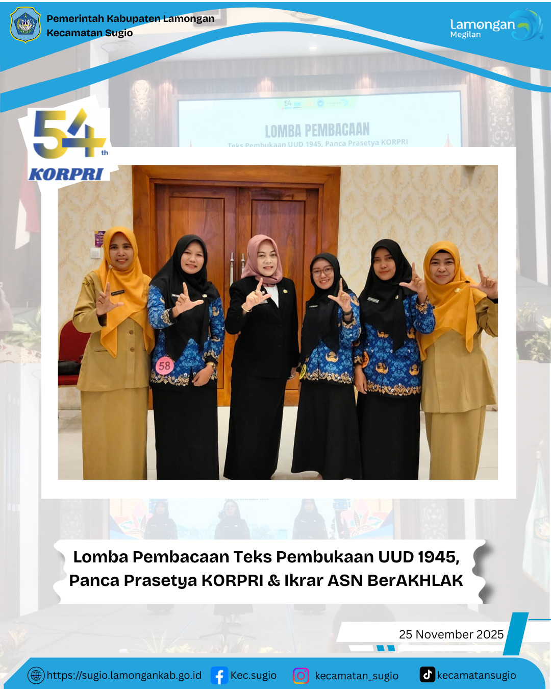 Foto: Lomba Pembacaan UUD 1945, Panca Prasetya KORPRI dan Ikrar ASN Ber-AKHLAK