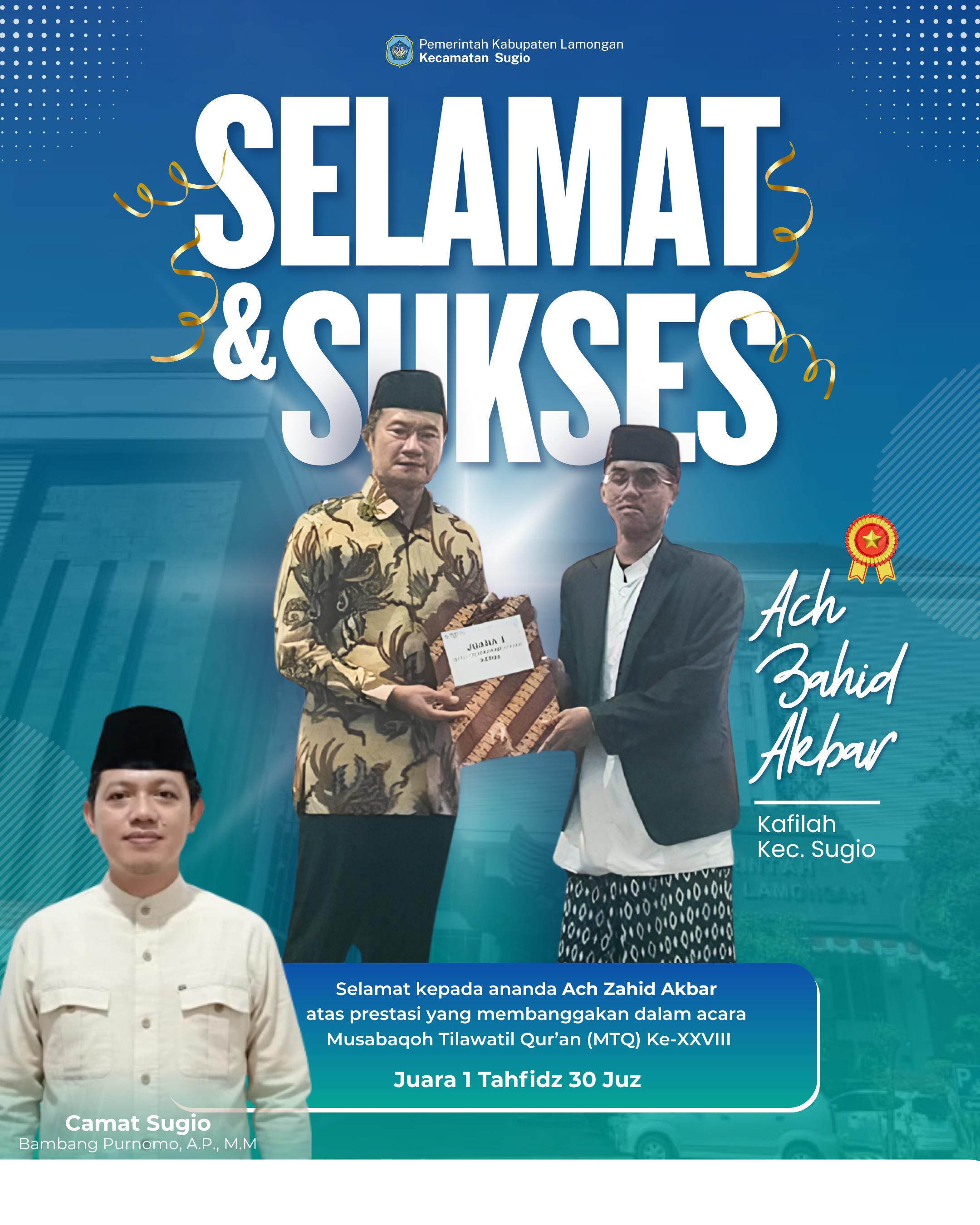 Foto: Selamat dan Sukses Kafilah Kecamatan Sugio