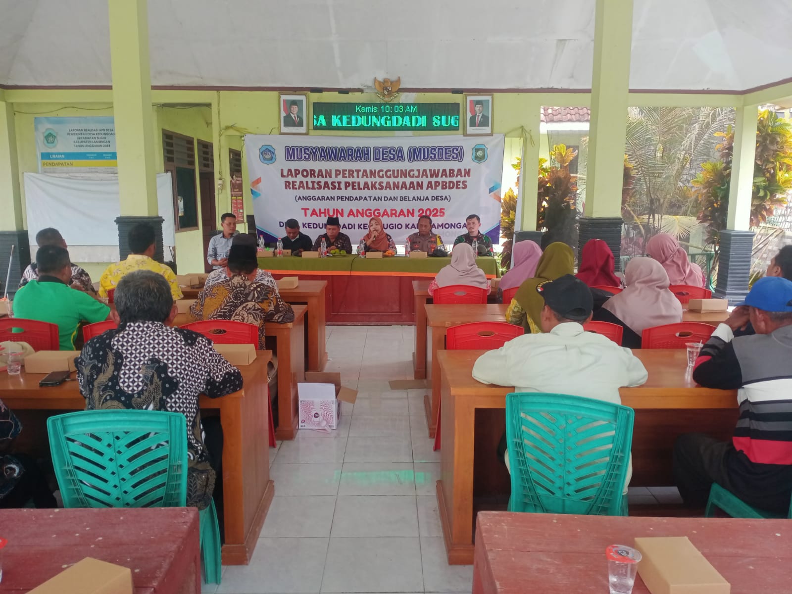 Foto: Musyawarah Desa Kedungdadi dalam rangka Laporan Pertangungjawaban APBDes TA 2025