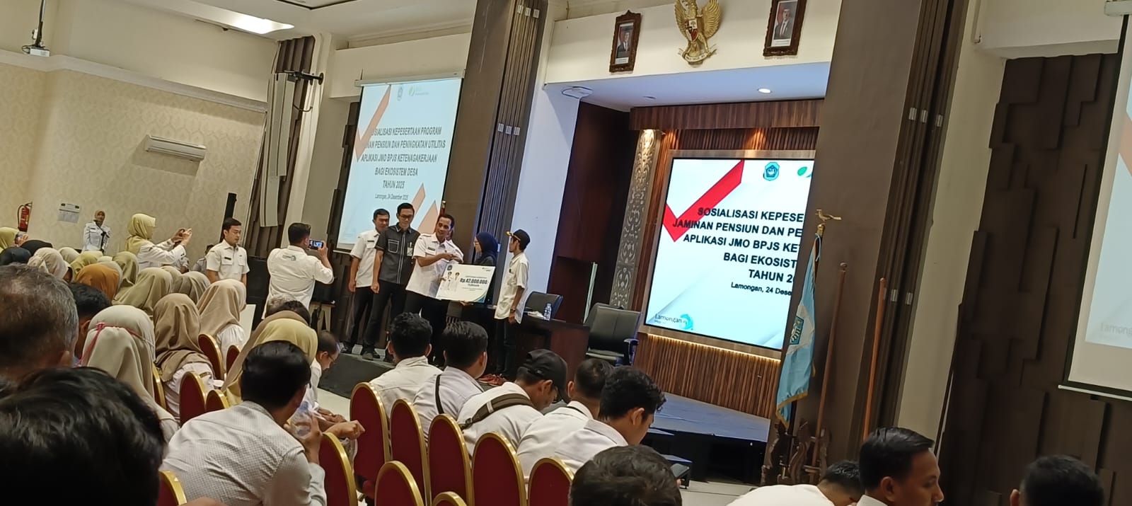 Foto: Sosialisasi Program Jaminan Pensiun dan peningkatanb Utilitas Aplikasi JMO