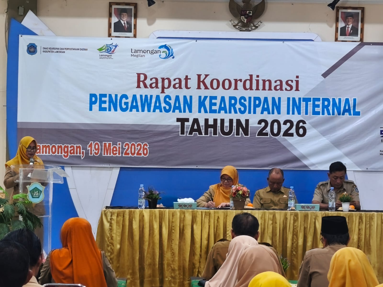 Sekcam Sukorame menghadiri undangan pengawasan kearsipan internal