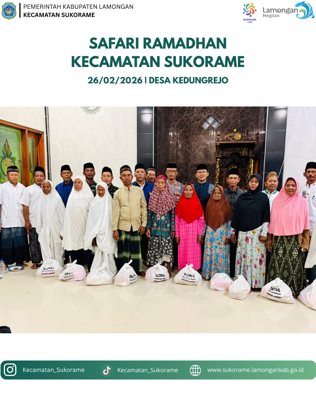 Foto: Safari Ramadhan Hari Ketiga di Masjid Jami' Baiturrohim Dusun Wedegan Desa Kedungrejo