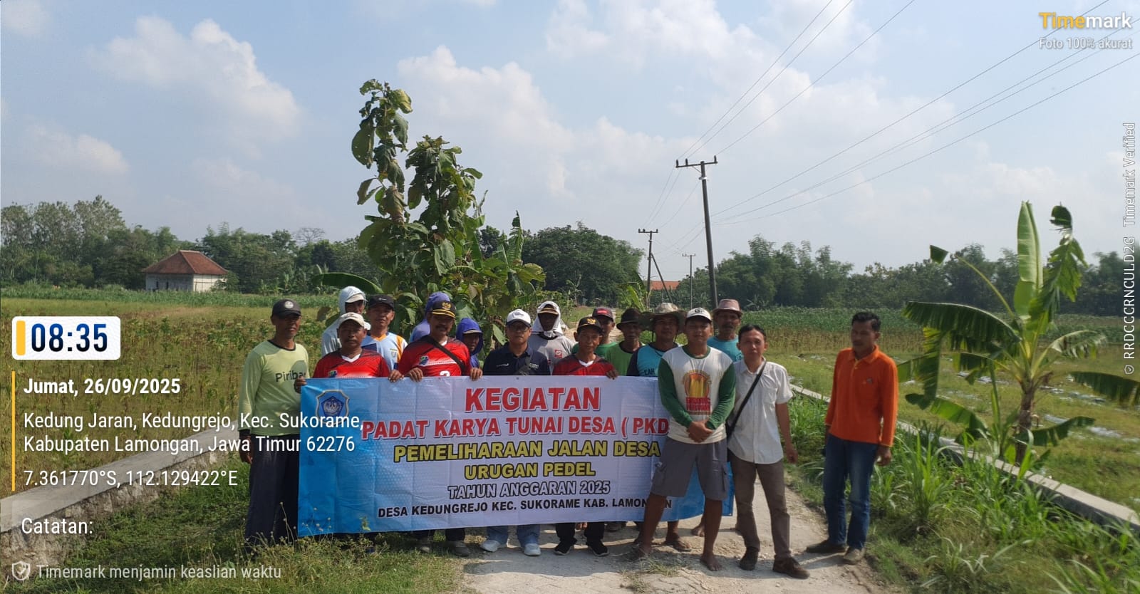 Foto: Kegiatan Padat Karya Tunai Desa Kedungrejo