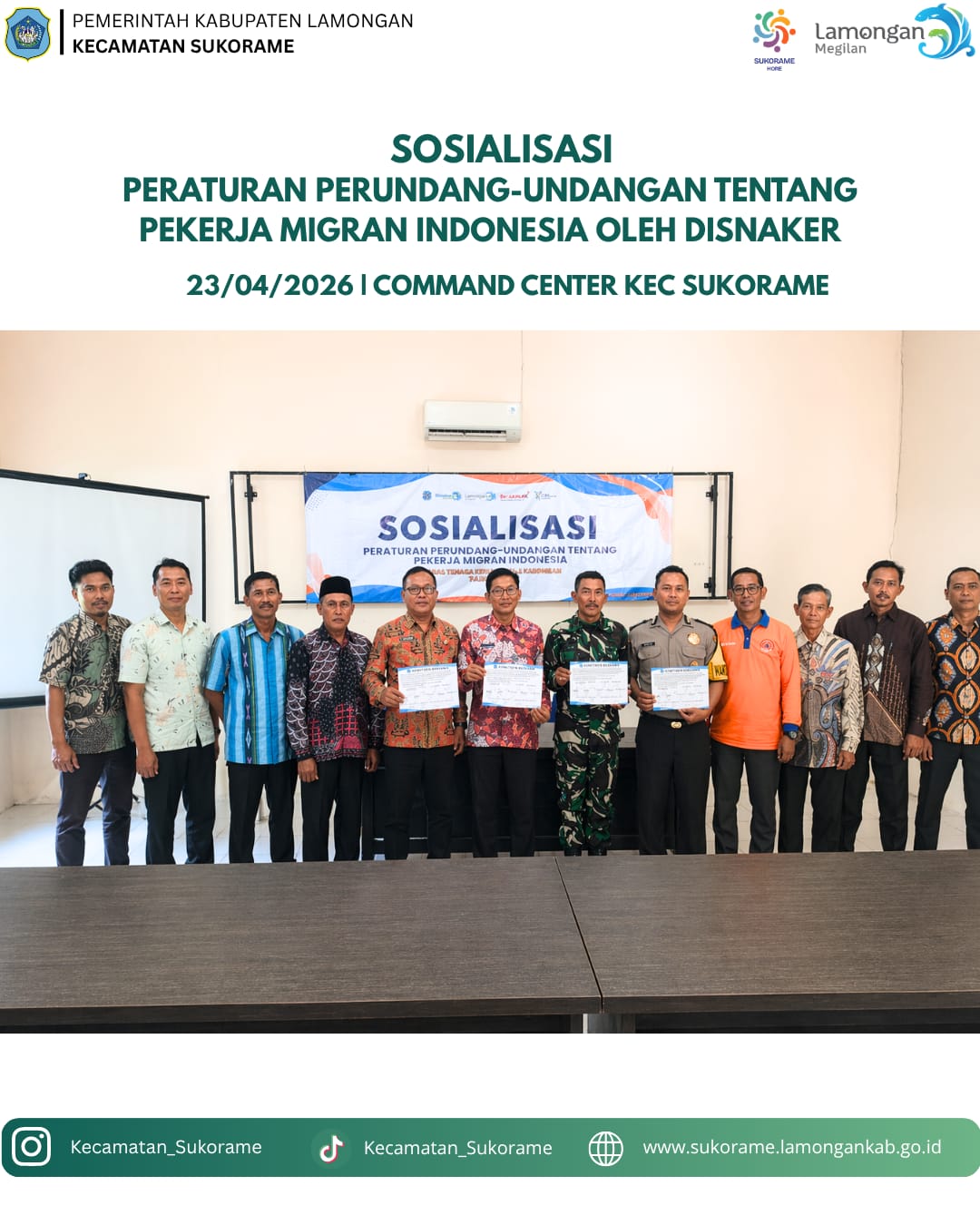 Foto: Sosilisasi peraturan perundang undangan tentang pekerja migran indonesia