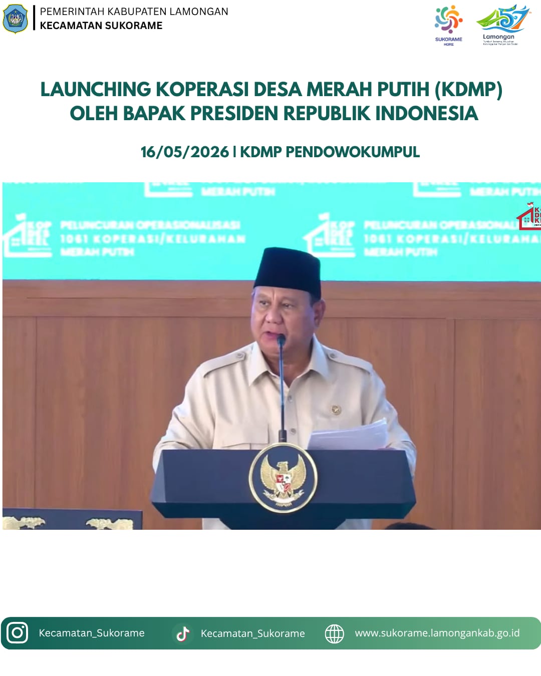 Foto: Launching KDMP oleh Bapak Presiden RI