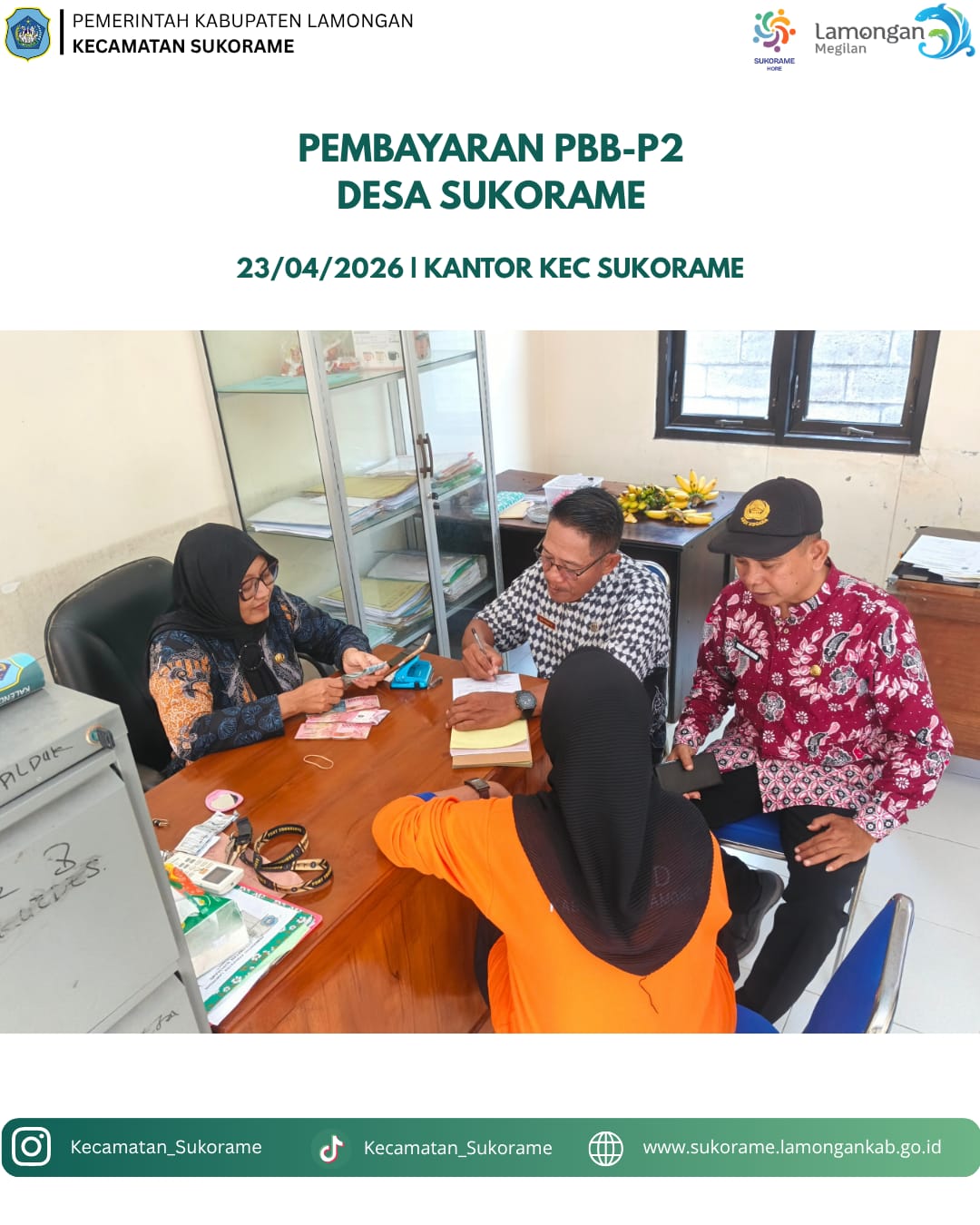 Foto: Pembayaran PBB desa sukorame