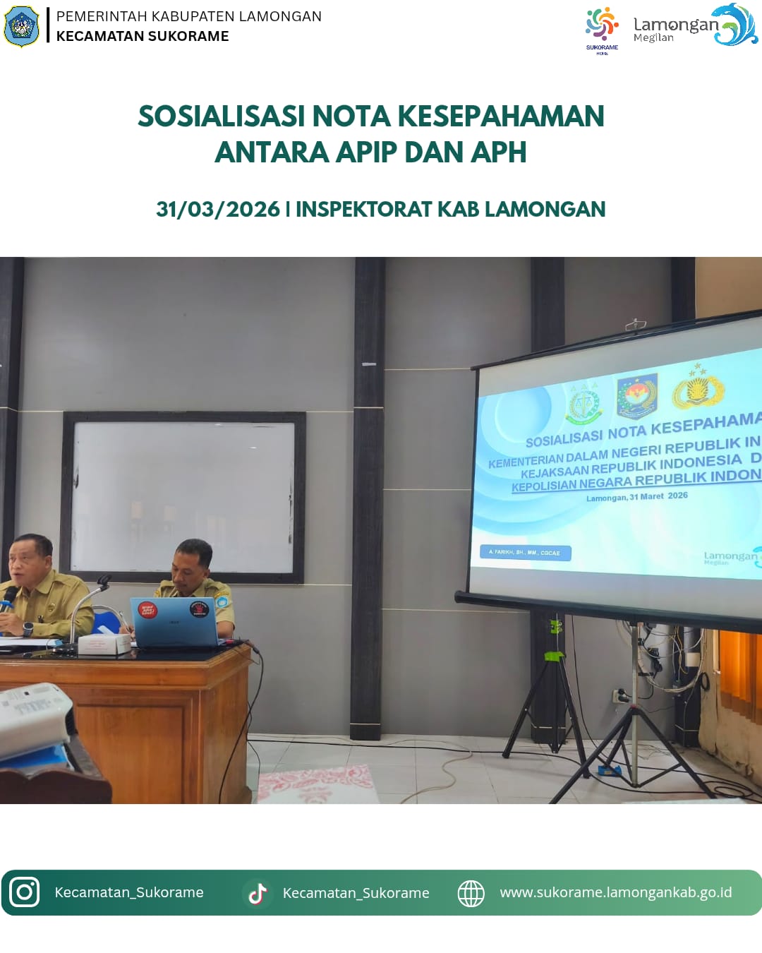 Foto: Sosialisasi Nota Kesepahaman Antara APIP dan APH