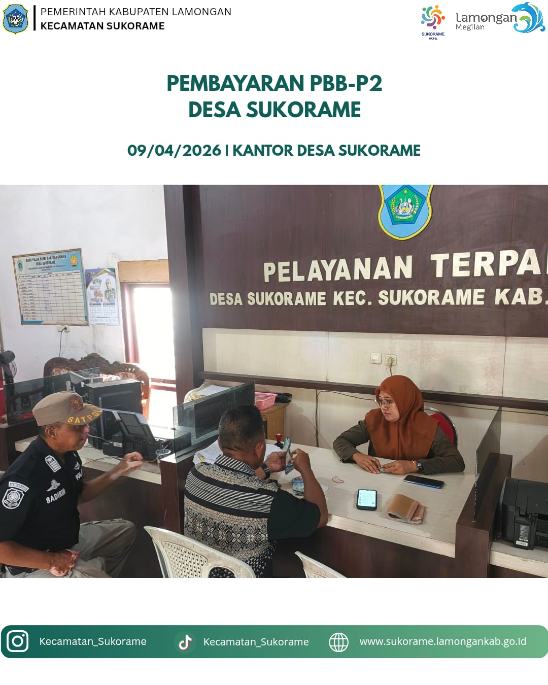 Foto: Pembayaran PBB Desa Sukorame