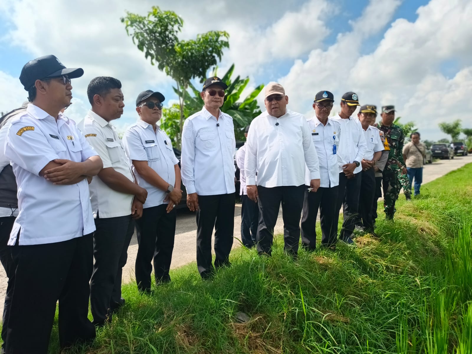 Foto: Kunjungan Kerja Dirjen Prasarana dan Sarana Pertanian Kementerian Pertanian di Waduk Delikguno, Desa Mumbulan, Pengumbulanadi, Kecamatan Tikung