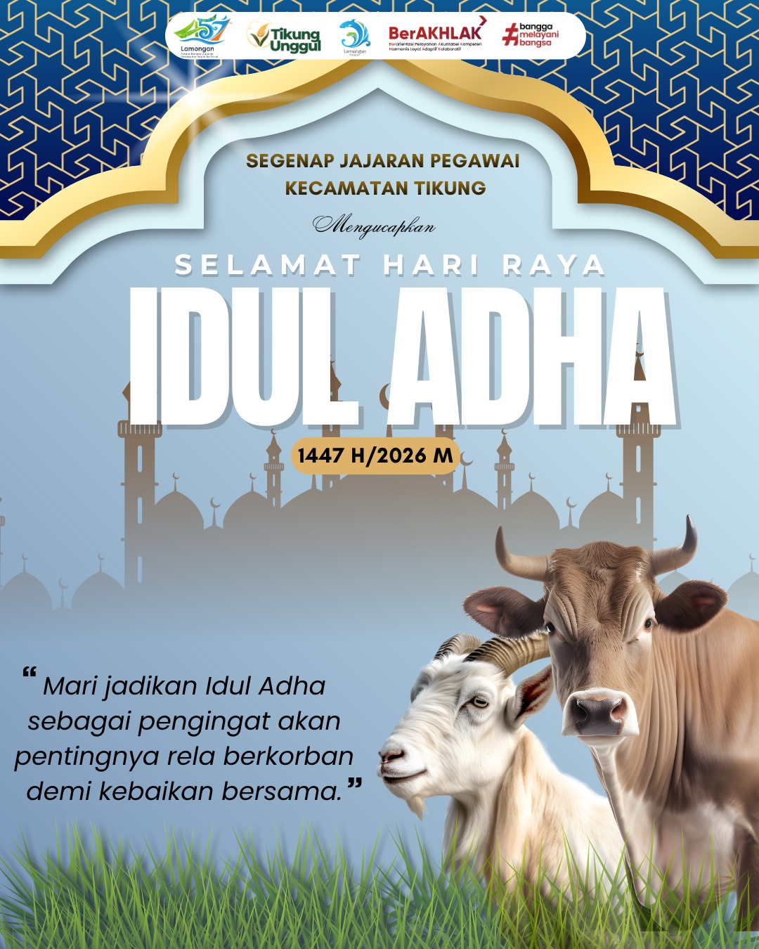 Foto: Kecamatan Tikung Mengucapkan Selamat Hari Raya Idul Adha 1447 H