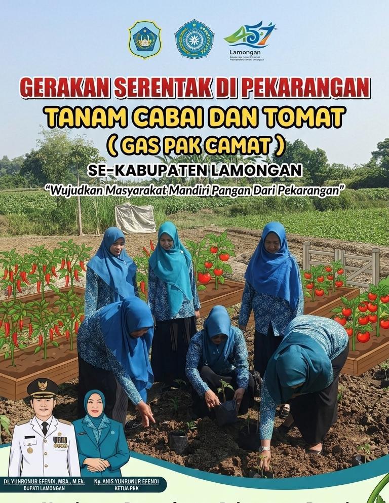 Foto: Kecamatan Tikung Dukung Gerakan Serentak di Pekarangan Tanam Cabai dan Tomat (GAS PAK CAMAT)