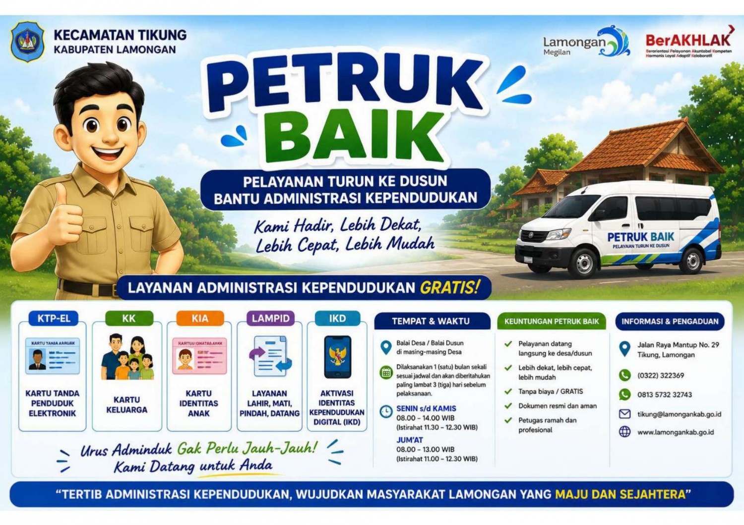 Foto: Inovasi PETRUK BAIK (Pelayanan Turun ke Dusun Bantu Administrasi Kependudukan)